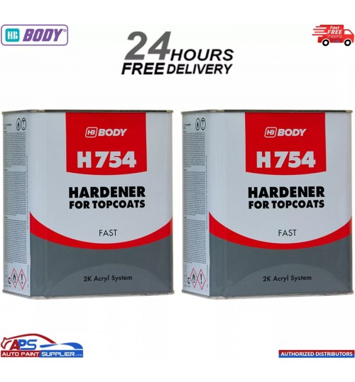2X HB BODY H 754 FAST HARDENER 2.5LT FOR 2K TOPCOAT PRIMER LACQUER 496 CLEARCOAT